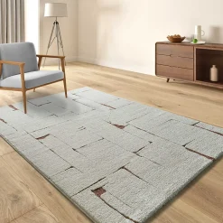 Tapis intérieur ATTICGO rouille rectangulaire scandinave 80x150 cm CANDELA