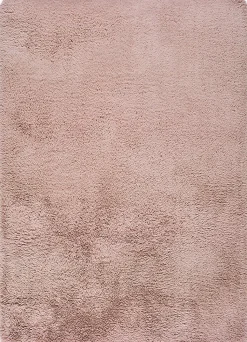 Tapis intérieur ATTICGO rose poudré rectangulaire shaggy uni 200x290 cm ALPACA