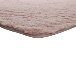 Tapis intérieur ATTICGO rose poudré rectangulaire shaggy uni 200x290 cm ALPACA