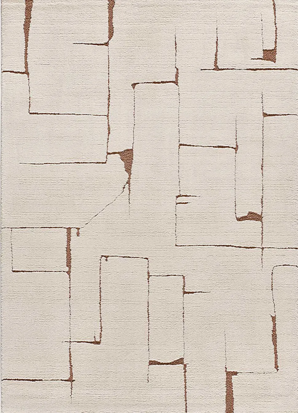 Tapis intérieur ATTICGO rouille rectangulaire scandinave 120x170 cm CANDELA