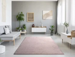 Tapis intérieur ATTICGO rose rectangulaire uni 140x200 cm MONTANA