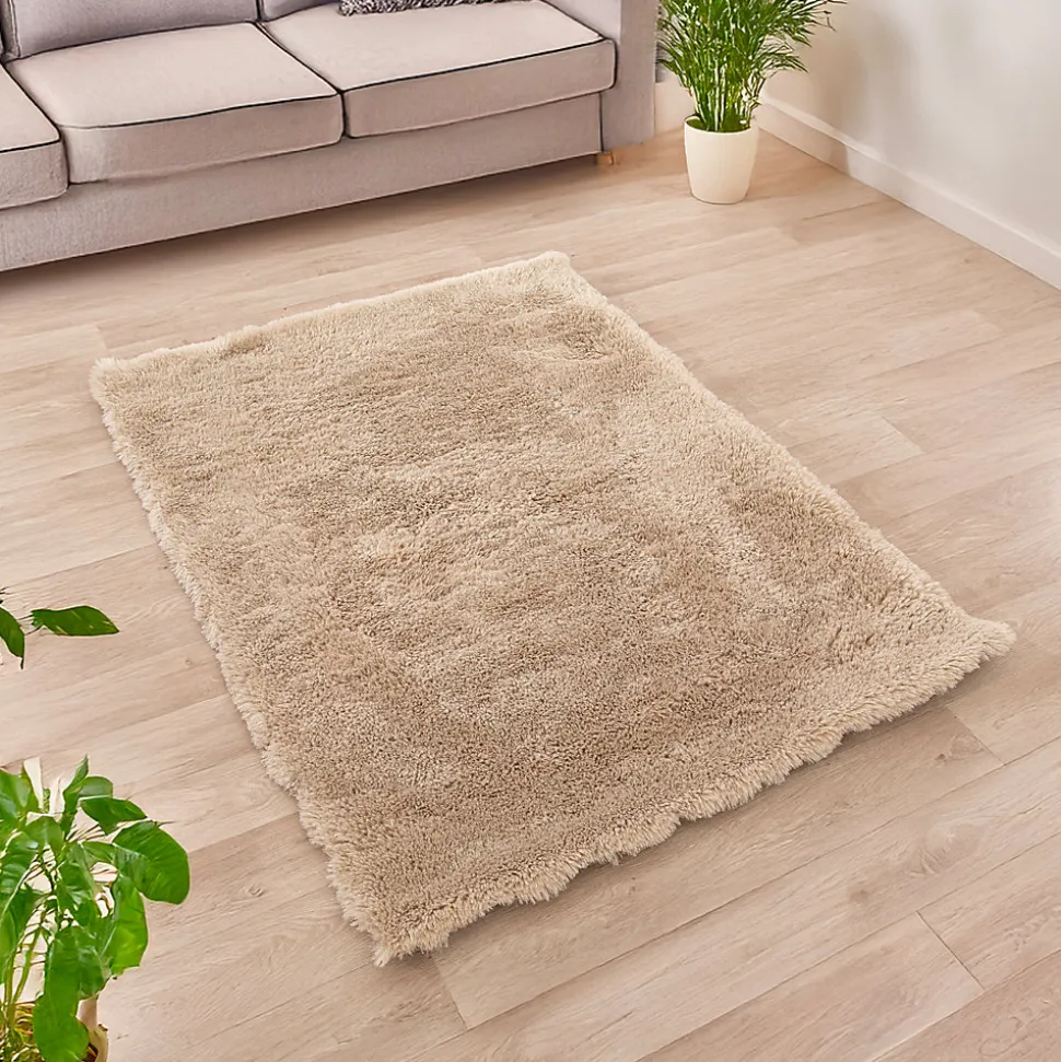 Tapis intérieur extra doux beige L.170 x l.120cm GoodHome, Pelli