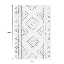 Tapis intérieur motif berbère crème. bleu et orange Ralph 160x230cm