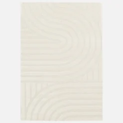 Tapis intérieur motifs arches. poils ras 160 x 230cm crème - Blake