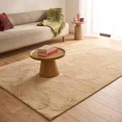 Tapis intérieur uni beige 120x160cm - Oscaria