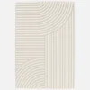 Tapis intérieur/extérieur motif arches beige. 200 x 290cm 100% polyester recyclé