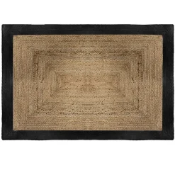 Tapis jute bord noir L.120 x l.170 cm