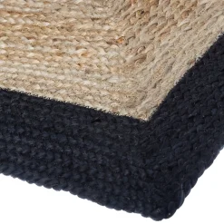 Tapis jute bord noir L.120 x l.170 cm
