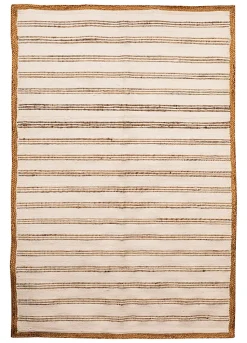 Tapis jute Chindi Deco&Co blanc L.180 x l.120 cm