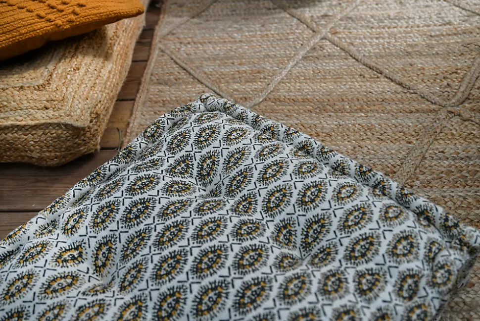 Tapis jute naturel losange Deco&Co L.230 x l.160 cm