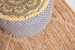 Tapis jute naturel losange Deco&Co L.230 x l.160 cm
