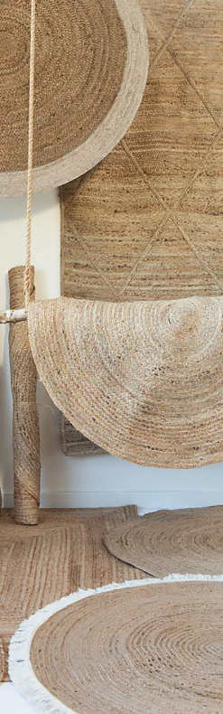 Tapis jute naturel rond Deco&Co Ø160cm
