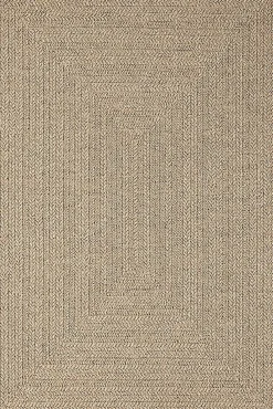 Tapis Kansas extérieur intérieur uni - Nature - 120 x 170 cm