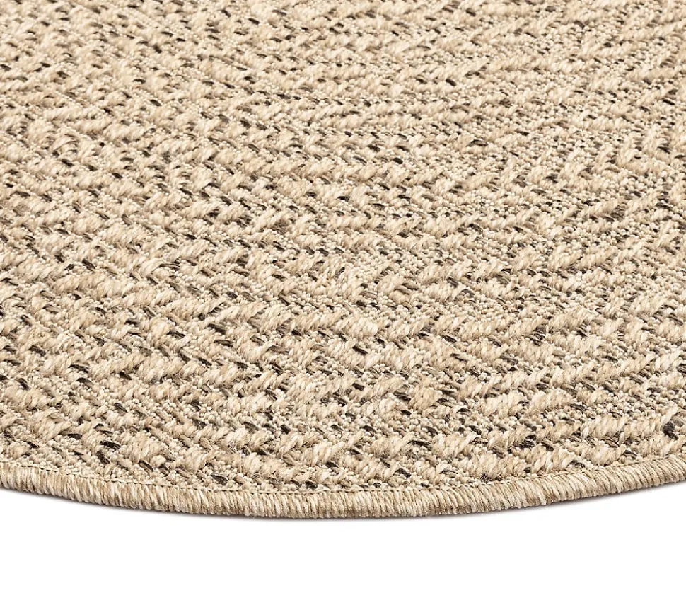 Tapis Kansas extérieur intérieur cercle - Nature - 160 x 160 cm