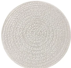 Tapis Kansas extérieur intérieur cercle - Crème - 160 x 160 cm