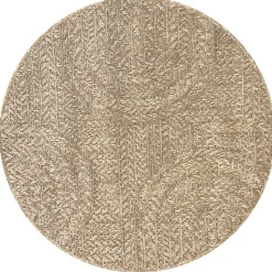 Tapis Kansas extérieur intérieur arc - Nature - 80 cm Ronde