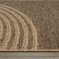 Tapis Kansas extérieur intérieur arc moderne - Nature - 80 x 250 cm