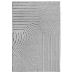 Tapis Knight 3D moderne brillants, Gris, 160 x 230 cm