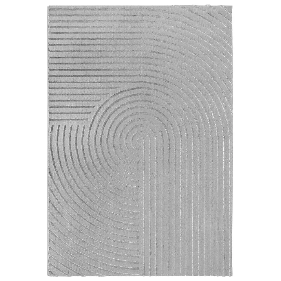 Tapis Knight 3D moderne brillants, Gris, 160 x 230 cm