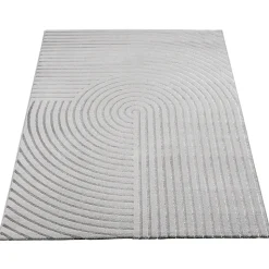 Tapis Knight 3D moderne brillants, Gris, 160 x 230 cm