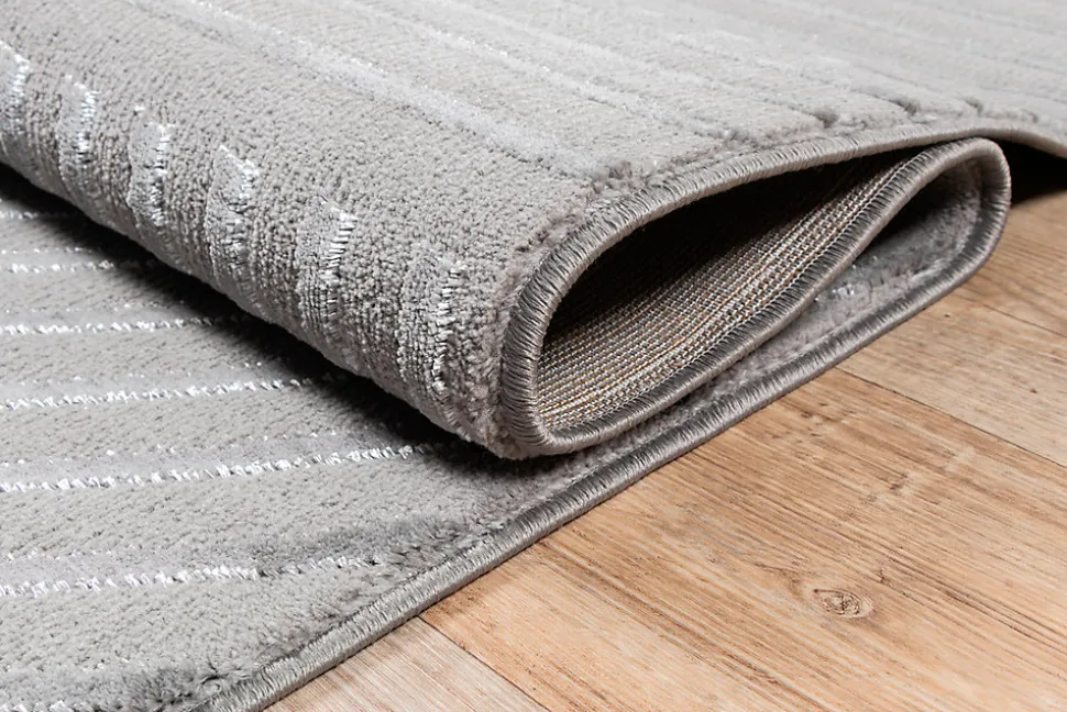 Tapis Knight 3D moderne brillants, Gris, 160 x 230 cm