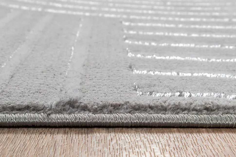 Tapis Knight 3D moderne brillants, Gris, 160 x 230 cm