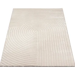 Tapis Knight 3D moderne brillants, Beige, 200 x 290 cm