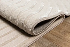 Tapis Knight 3D moderne brillants, Beige, 200 x 290 cm