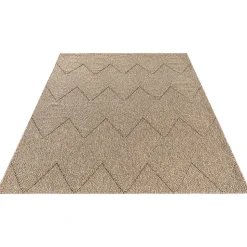 Tapis Kos extérieur moderne losange, Nature, 200 x 280 cm