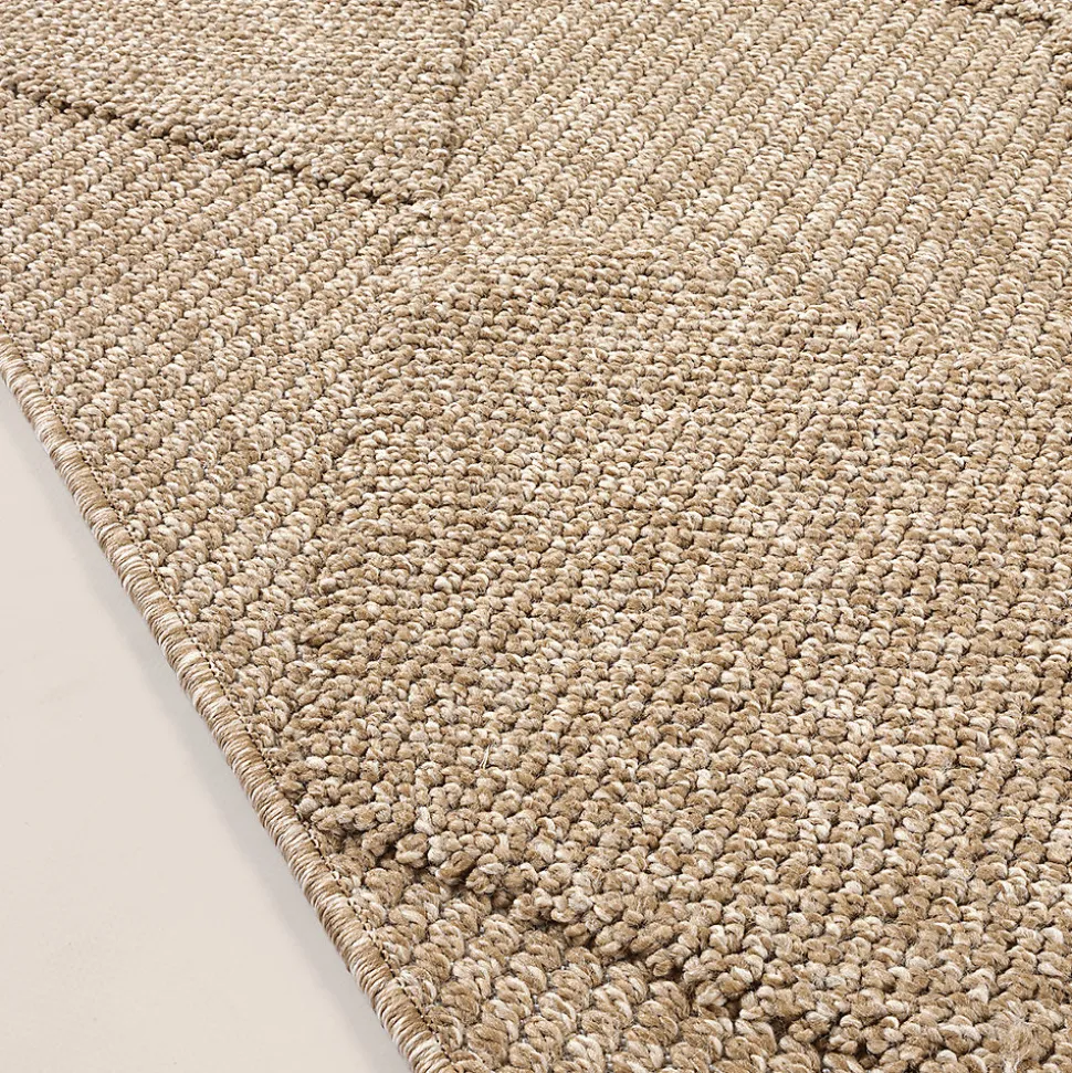 Tapis Kos extérieur moderne losange, Nature, 120 x 160 cm