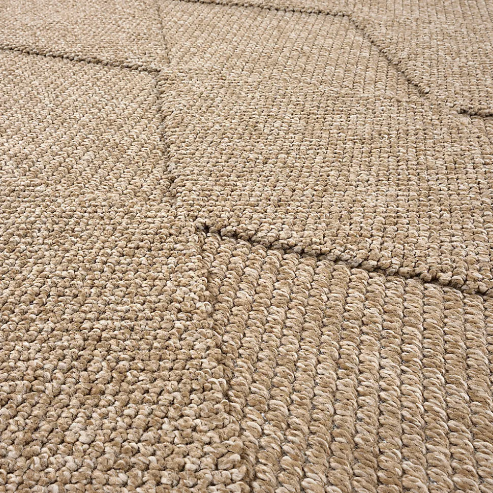 Tapis Kos extérieur moderne losange, Nature, 120 x 160 cm