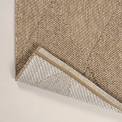 Tapis Kos extérieur moderne losange, Nature, 160 x 220 cm
