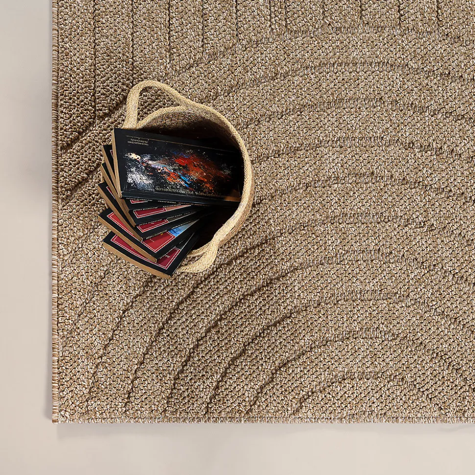 Tapis Kos extérieur moderne arc, Nature, 80 x 250 cm