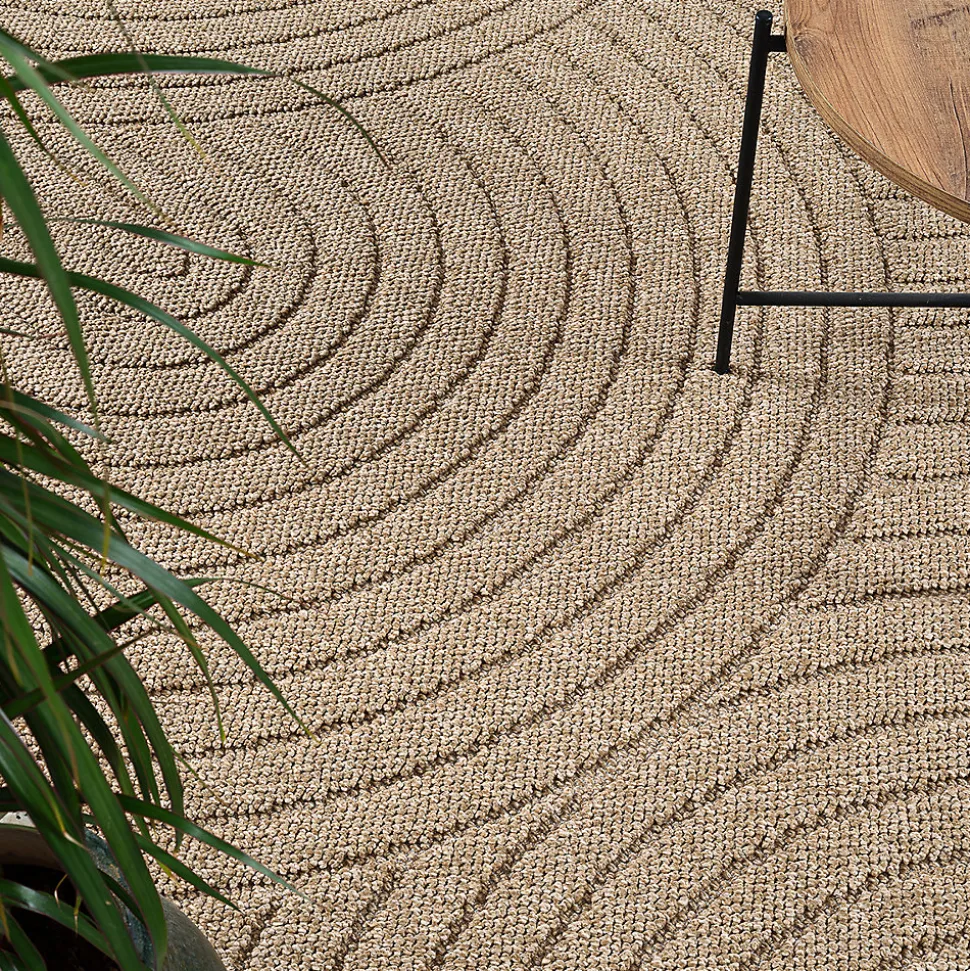 Tapis Kos extérieur moderne arc, Nature, 80 x 250 cm