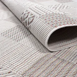 Tapis Lagos extérieur géométrique, Crème, 200 x 290 cm