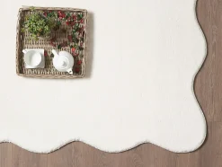 Tapis lavable antidérapant - crème - 140 x 200 cm - RELAX