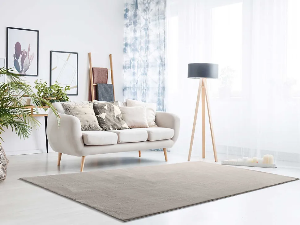 Tapis lavable antidérapant ATTICGO pierre rectangulaire uni 160x230 cm LOFT