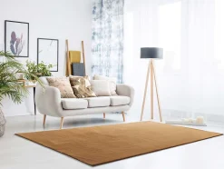 Tapis lavable antidérapant ATTICGO cuivre rectangulaire uni 120x170 cm LOFT