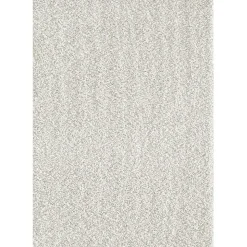 Tapis longs poils shaggy tissé motif uni SIMPLE, crème