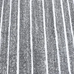 Tapis longs poils shaggy tissé motif géométrique LOLABE, gris, blanc
