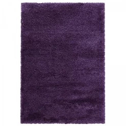 Tapis longs poils shaggy tissé motif uni UNI B, Violet