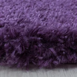 Tapis longs poils shaggy tissé motif uni UNI B, Violet