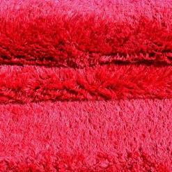 Tapis longs poils shaggy fait main motif uni LUXE, fuchsia