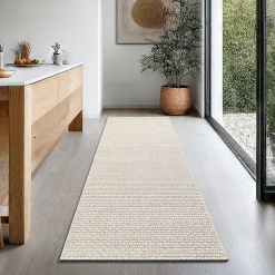 Tapis Maldives extérieur design boho, Beige, 80 x 250 cm
