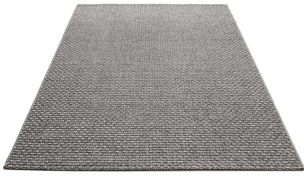 Tapis Maldives extérieur design boho, Gris, 140 x 200 cm
