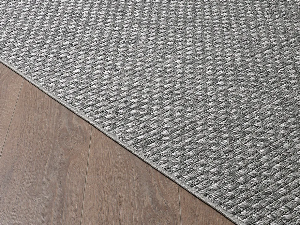 Tapis Maldives extérieur design boho, Gris, 140 x 200 cm