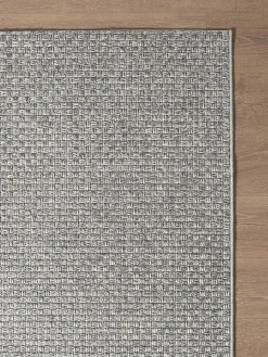 Tapis Maldives extérieur design boho, Gris, 160 x 230 cm