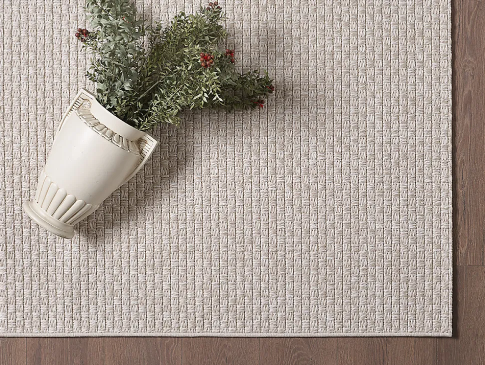 Tapis Maldives extérieur design boho, Beige, 80 x 150 cm