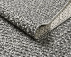 Tapis Maldives extérieur design boho, Gris, 240 x 340 cm
