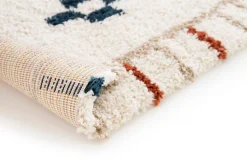 Tapis Manzo Berbère GoodHome beige et bleu L.230 x l.160 cm